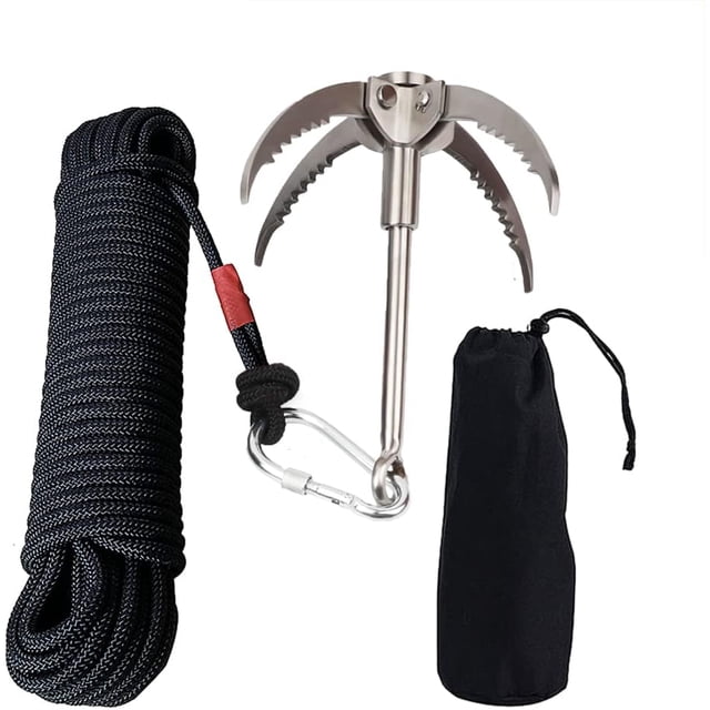 Gancho de cuerda de escalada para supervivencia al aire libre, gancho de cuerda de escalada, suministros de herramientas de escalada, gancho de garra de escalada