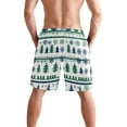 thumbnail image 2 of joogoo Men's Swim Trunks Winter Christmas Trees Beach Shorts with Pockets M, 2 of 6