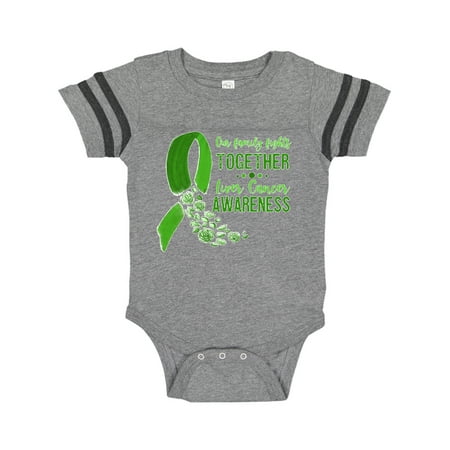 

Inktastic Our Family Fights Together Liver Cancer Awareness Gift Baby Boy or Baby Girl Bodysuit
