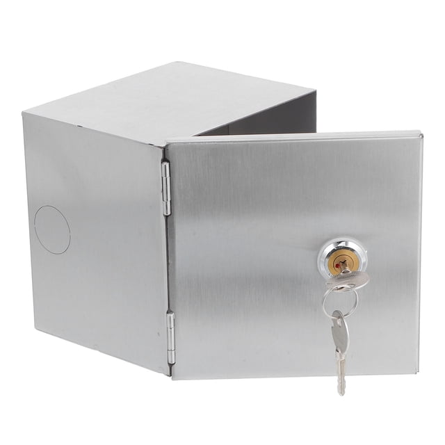 IDEANATEGRATE Caja De Seguridad Para Eléctrica Plateada Con Cerradura Para Uso En Hogar Y Oficina