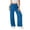 Dark Blue, variant on Fashion Clothing 2026 Womens Pants Wide Leg High Waisted Adjustable Drawstring Trousers with Pockets Casual Lightweight