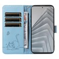 thumbnail image 2 of For Xiaomi Redmi Note 14 4G (164.84mm) Wallet Case with Wrist Strap Cat Pattern Imprint Leather Phon, 2 of 5