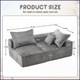 thumbnail image 2 of Modern Minimalist 2-Person Chenille Sofa | Gray | Cushion Back | Flared Arms | Lazy Comfort for Living Room/Bedroom – No Assembly Needed, 2 of 18