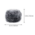thumbnail image 2 of Microphone Windscreen Mic Furry Cover Headset Foam Outdoor Plush Covers Sleeve Protector Muff Windproof Windshield Dslr, 2 of 9