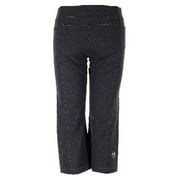 Tuff Women's Yoga Capri Pants with Pocket Bootcut Crop Exercise Pants (Dark Grey, Small)