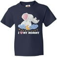thumbnail image 3 of Inktastic I Love My Mommy Cute Elephants with Moon and Stars Youth T-Shirt, 3 of 5
