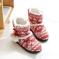 thumbnail image 4 of Plus Shoes Boots Zapatos elegantes y gruesos para el piso inferior Protección contra el frío Zapatos cálidos para el hogar en interiores - Rojo (Talla L, Apto para 39-40 yardas), 4 of 5