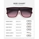 thumbnail image 5 of Lentes de Sol Fozono Retro Cuadrados Sobredimensionados UV400 para Mujer/Hombre, 5 of 7