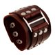 thumbnail image 3 of Pulsera ancha punk Salvador para hombre hijo marrón, 3 of 9