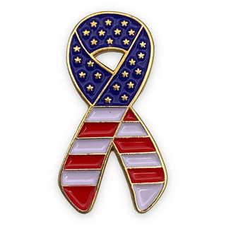 SupportStore USA American Red White Blue Ribbon Lapel Pin