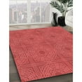 thumbnail image 2 of Ahgly Company Indoor Round Patterned Ferrari Red Area Rugs, 6' Round, 2 of 6