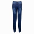 thumbnail image 4 of zuwimk Jeans For Women,Women's Skinny Jeans with Buttons Solid Color Casual Stretchy High Waisted Jeans Dark Blue,M, 4 of 5