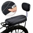 thumbnail image 1 of Bicycle Rear Seat Cycling MTB Bike PU Leather Soft Cushion Rear Rack Seat Children Carrier with Back Rest, 1 of 9