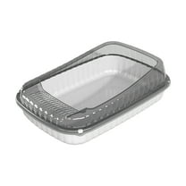 Litter Box, High Sided Litter Box, Semi Enclosed High Bar Structure, Splashs Proof, Provides Ample Space for Cats, Shovel Included, Spacious Size, Suitable for Indoor & Outdoor (Grey)