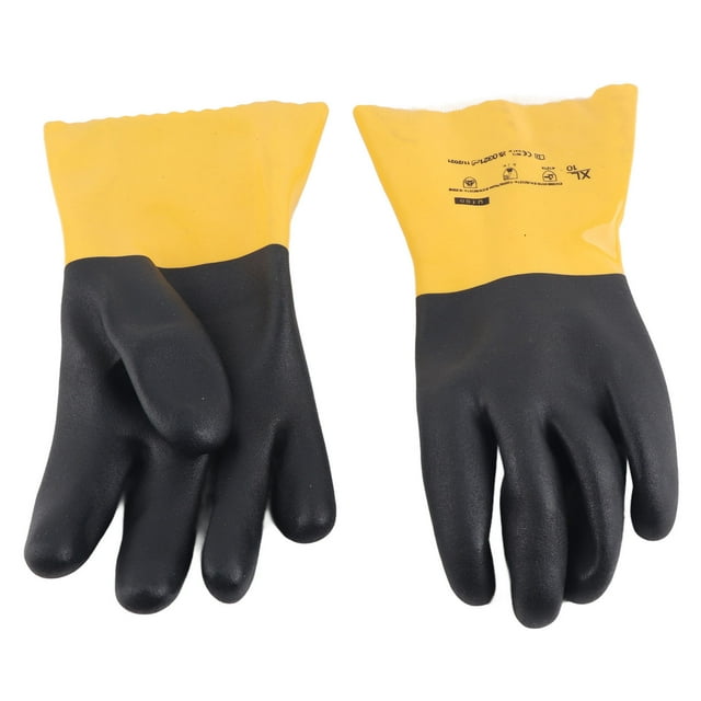 Guantes de seguridad resistentes resistentes al aceite resistentes al desgaste guantes de trabajo de seguridad recubiertos de PVC algodón antideslizantes para maquinaria de