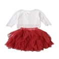 thumbnail image 4 of Baby Girls Set Lace T-shirt Tops Ruffles Tulle Tutu Skirts Outfit, 4 of 6