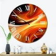 thumbnail image 3 of Designart "Warm Fractal Design in Orange IV" Fractals Oversized Wall Clock, 3 of 5
