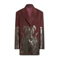 thumbnail image 4 of Etro BROWN/PURPLE Women's Wool Blend Coat, US 4, IT 40, 4 of 4