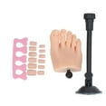 thumbnail image 2 of Pie De Práctica De Uñas De Silicona, Modelo De Práctica De Uñas De Los Pies De Alta Simulación Con Soporte Para Estudios De Uñas, 2 of 7