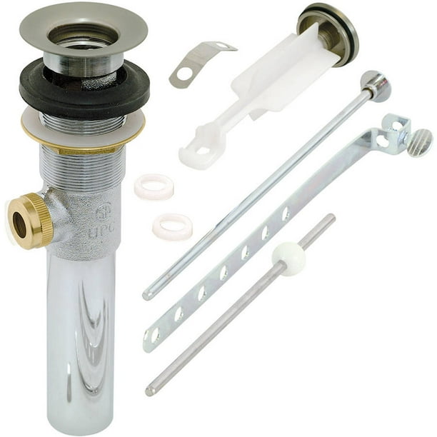 EZFLO 10903 Bathroom Sink PopUp Assembly, 20Gauge Tailpiece, Brushed