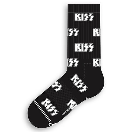 

Perri s KISS All-Over Logo Short Crew Socks Black