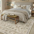 thumbnail image 3 of BERTHMEER 5'x7' Area Rugs for Living Room Vintage Beige Rugs for Bedroom Kitchen Non Slip Washable Carpets Oriental Distressed Home Office Dorm Dining Room Traditional Distressed Throw Rugs, 3 of 9