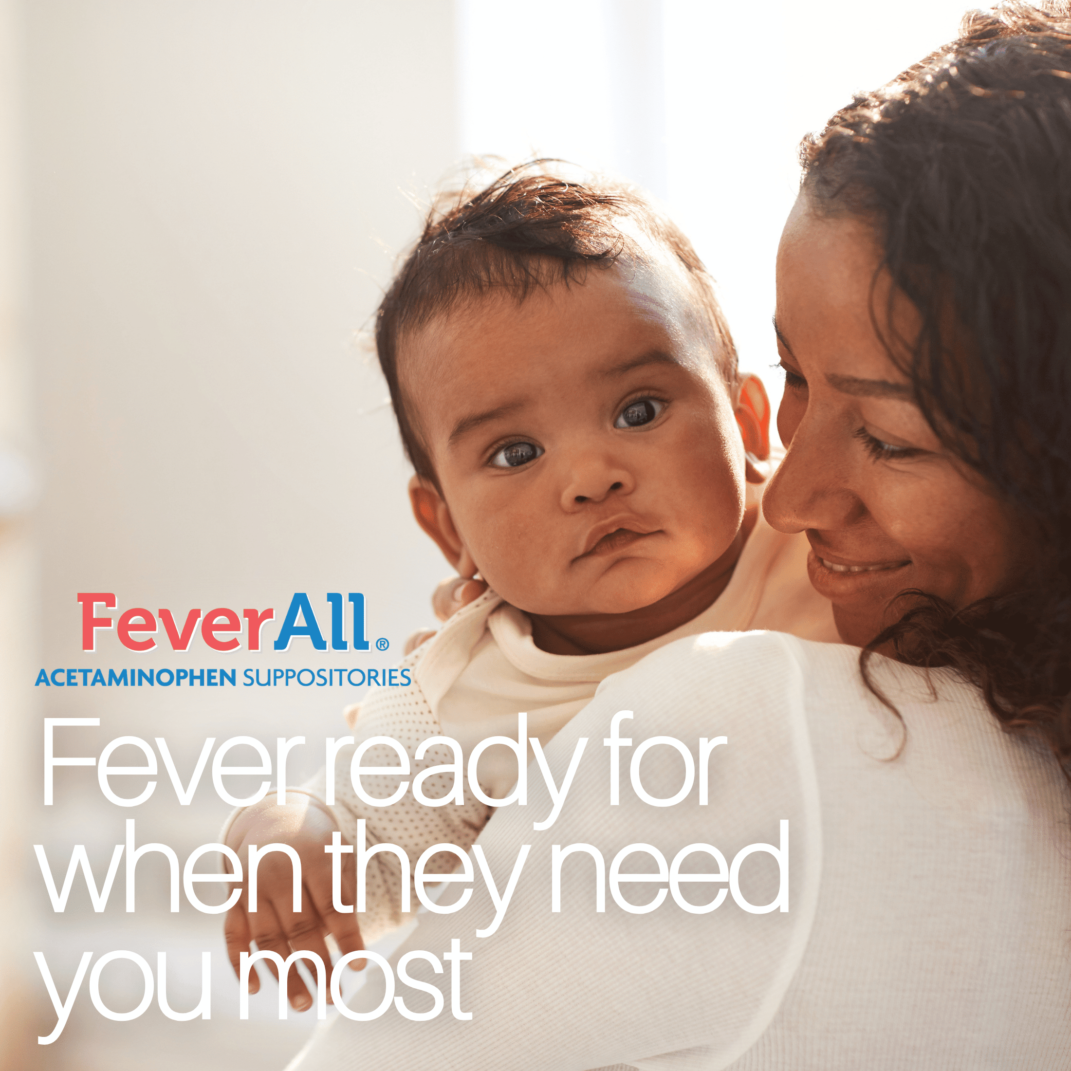 2 pack) Feverall Infant Acetaminophen Suppositories Pain Reliever