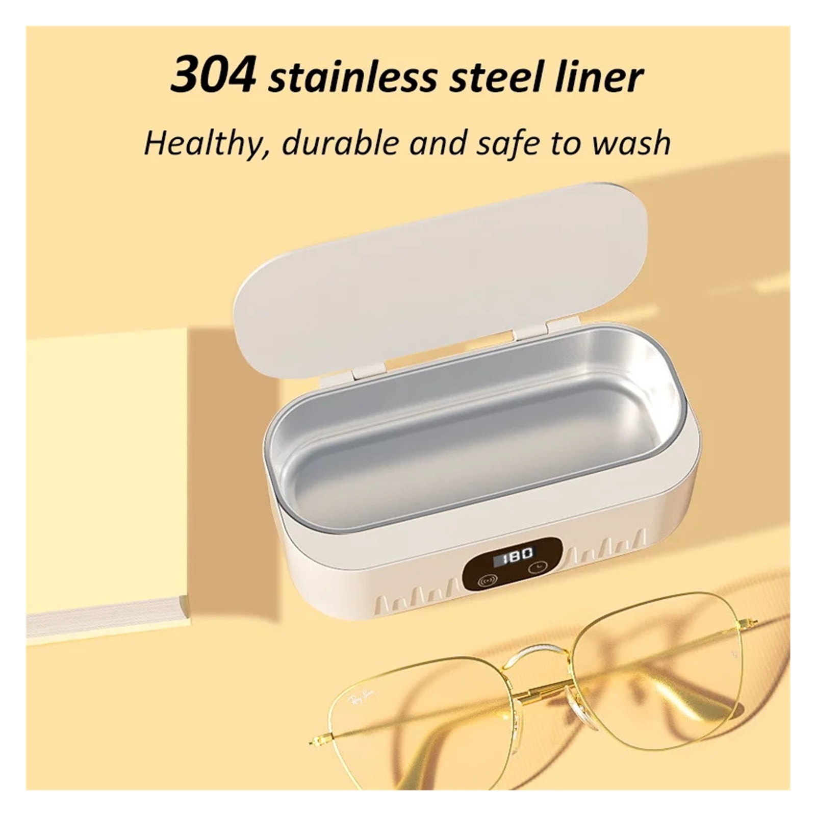 Ultrasonic Glasses Ultrasonic Cleaner Cleanser High Frequency Ultrasound Cleaning Bath For Glasses Jewelry Ultra Cleaner