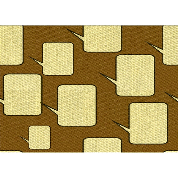 Ahgly Company Machine Washable Indoor Rectangle Transitional Saddle Brown Area Rugs, 7' x 9'