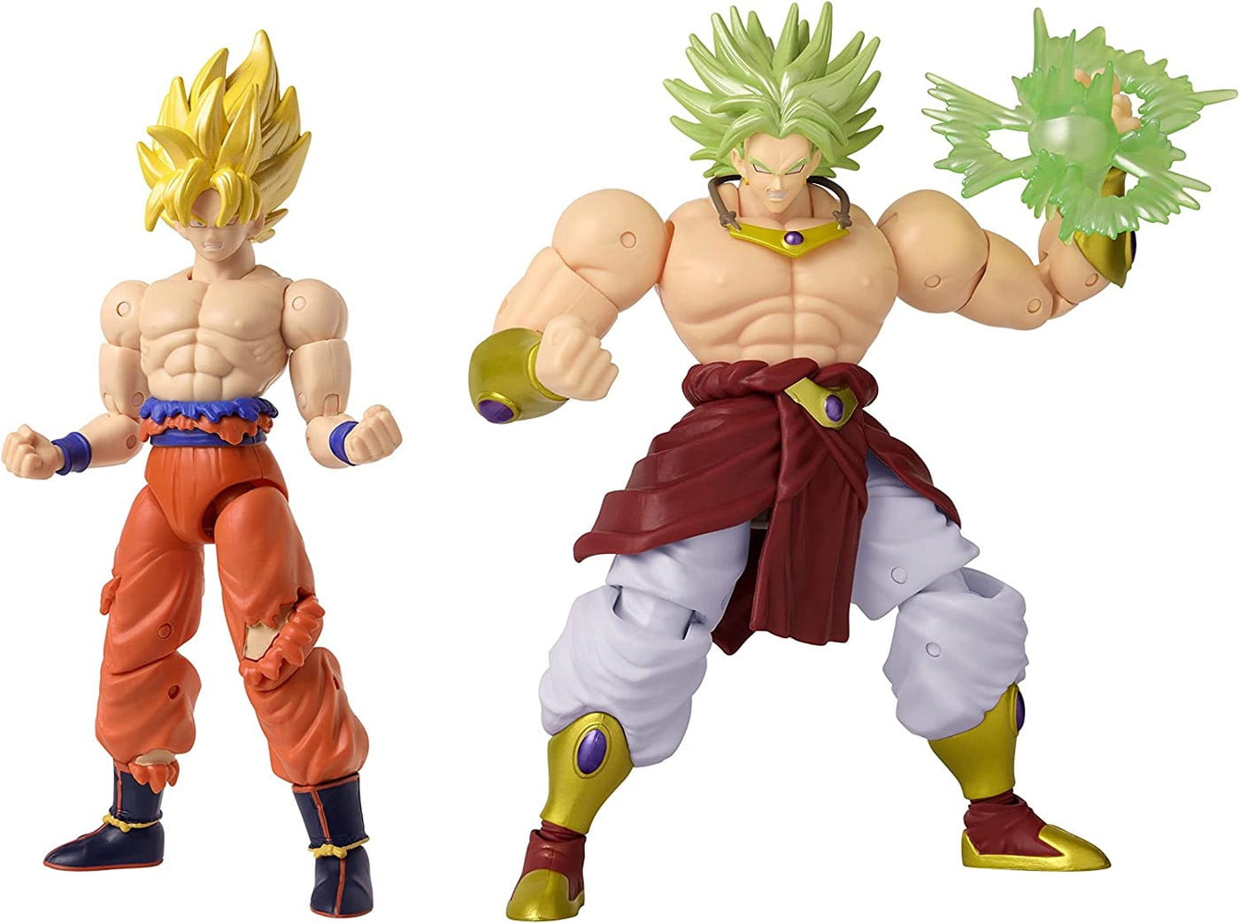 Dragon Ball Dragon Stars Series Super Saiyan Broly And Super Saiyan Goku Action Figure 2 Pack