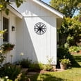 thumbnail image 4 of 22.05 Inch Compass Star Metal Wall Decor with Solar LED Lights,Nautical Accent for Patio, Garden & Indoor Spaces, 4 of 6