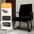 thumbnail image 6 of Modern Minimalist Office Chair, Comfy Home Desk Chairs with Lumbar Support and with Metal Frame, Ergonomic Computer Task Chair with Padded Seat and Armrests for Small Spaces, 6 of 9