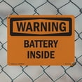 thumbnail image 4 of Battery Inside OSHA WARNING Aluminum Sign 24 Inch x 18 Inch - 5 Pack, 4 of 8