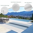 thumbnail image 3 of Grey Blue Stripes Outdoor Rug 5x8 Ft - Reversible Patio Rug Outdoor Camping Rugs, Country Modern Gradient Lines Art Washable Indoor Outdoor Area Rugs, Non-Slip Outdoor Carpet Runner for Deck/Porch, 3 of 8
