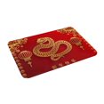 thumbnail image 1 of Alfombra de franela para el baño, alfombra de piso para la entrada interior y exterior, alfombra de porche delantero de casa, año de la serpiente 2025, feliz año nuevo chino, 1 of 7