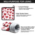 thumbnail image 7 of Valentine's Day Heart Pattern Kitchen Oven Mitt and Pot Holder Sets 2 Pcs for Baking, Cooking and Grilling, Heat Resistant Up To 392 °F, 7 of 7