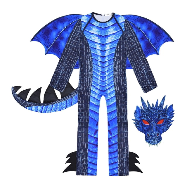 Disfraz De Dragón Para Niños Puesta En Escena Juego De Máscara De Cola De Ala De Dragón Para Niños De Pascua XL Sunnimix Disfraz de niño dragón