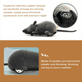 thumbnail image 3 of Remote Control Fake Rat Realistic Mouse Cat Toy Mice RC Toy Cat Mice Animal Interactive Toy Figures Cat Running Wheel Wireless Chasing Prank Joke Scary Trick Rats for Cat Funny Toy (Black), 3 of 6