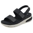 thumbnail image 3 of Sandalias de punta abierta para mujer cómodas sandalias de cuña plana antideslizantes para primavera y verano, 3 of 9