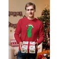 thumbnail image 3 of Old Glory Mens Christmas Pickle Long Sleeve T Shirt, 3 of 6