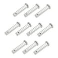 thumbnail image 5 of Uxcell Single Hole Clevis Pins - 8mm x 35mm Flat Head 304 Stainless Steel Link Hinge Pin 10 Pcs, 5 of 5