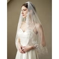 thumbnail image 2 of YooGuoGuo Wely 1 T Fingertip Length Glitter Lace Pearl Wedding Bridal Veil With Metal Comb F44, 2 of 6