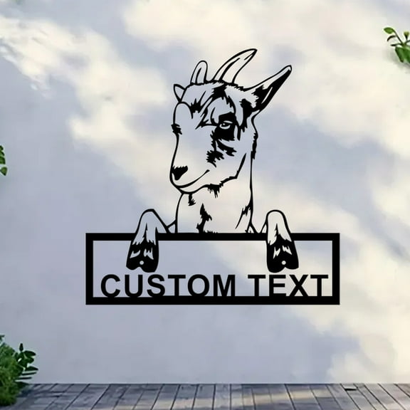 Custom Goat Metal Sign Custom Goat Metal Wall Art ,Personalized Metal Goat Sign, Goat Ranch Sign, Farm House Wall Decor