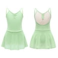 thumbnail image 1 of Haitryli Jupe de Ballet Classique pour Fille, Justaucorps Sans Manches, Robe de Danse Costume 3-16 Ans Vert 110, 1 of 7