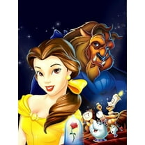 DIY 5D Diamond Art Kits for Adults Kids, Be auty and the BeastPaint by Diamonds Gem Painting Kits for Home Wall Decor 12x16 inch