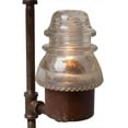 thumbnail image 4 of Upcycled Table Lamp Vintage Glass Telegraph Insulator Lights Clear/Blue, Metal, 4 of 4