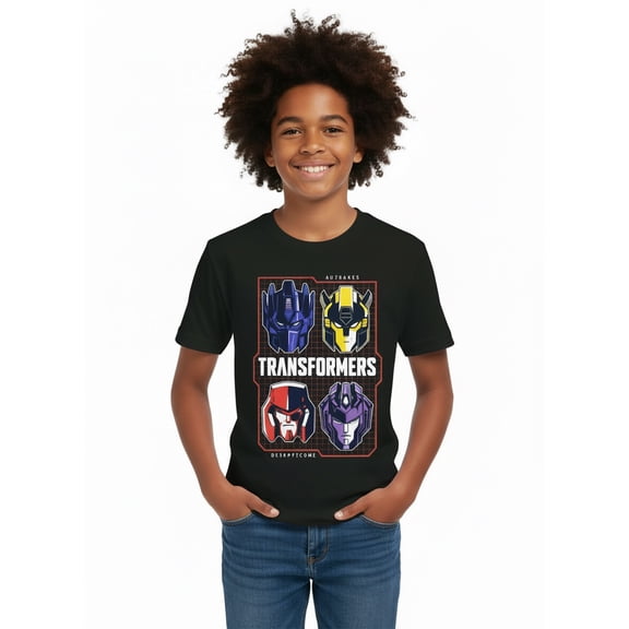 Transformers, Boys' & Big Boys' Short Sleeve Graphic T-Shirt, Sizes 4-18