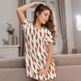 thumbnail image 6 of Bixox Carrot Pattern Women's Nightgown, Soft & Breathable Sleepwear, Round Neck Knee-Length Pajama Dress,Loungewear for Home & Sleep, 6 of 7
