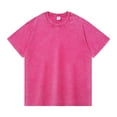 thumbnail image 3 of Qwertyu Mens Oversized Tshirts Short Sleeve Crew Neck Summer Shirts Casual Loose Cotton Vintage Tee Basic Tops Hot Pink 3XL, 3 of 3