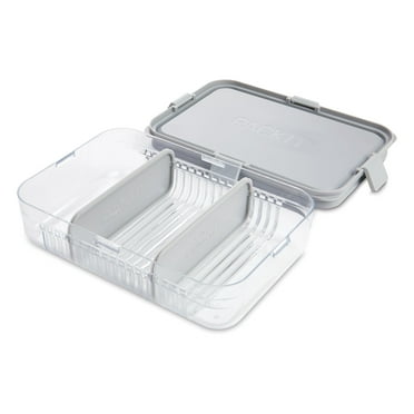 Topper Microondas Set 10 Toppers Reutilizables De Plástico STYRKA 3 Divisiones Con Tapa ...